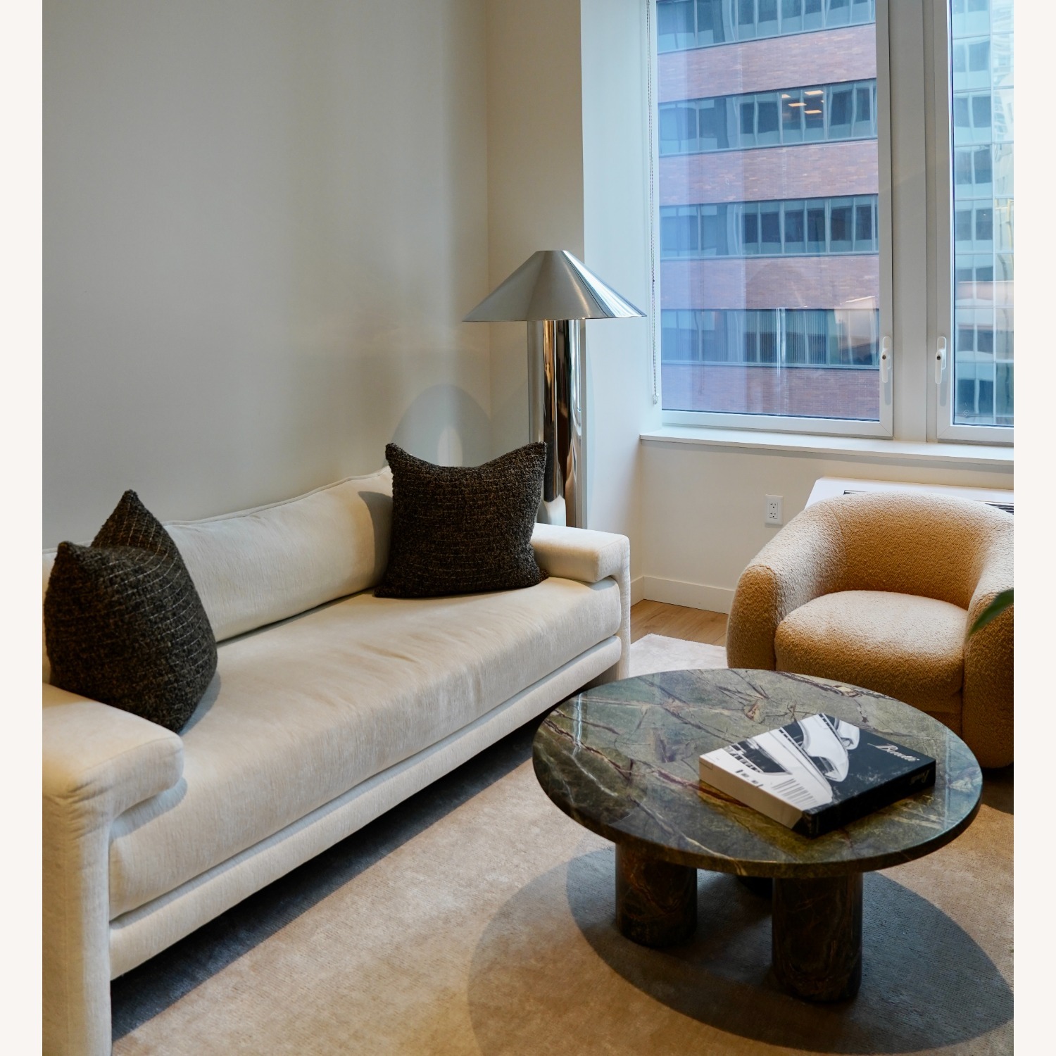 CB2 White 2 Seater Sofa - image-3