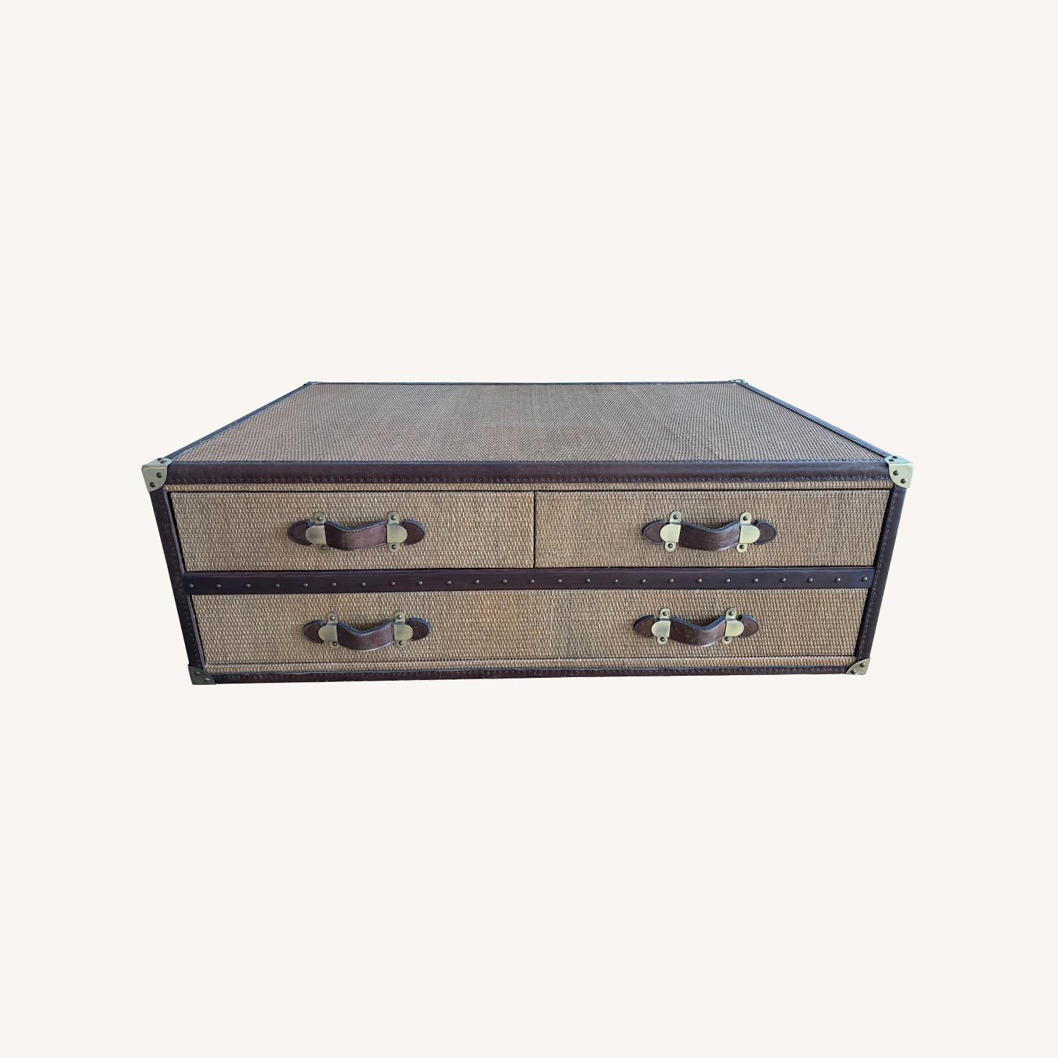 Timothy Oulton Stonyhurst Coffee Table Rattan - image-0