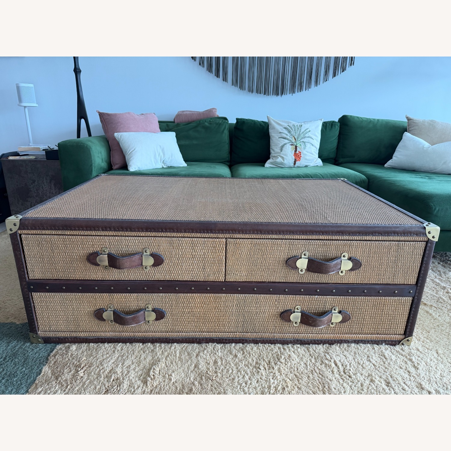 Timothy Oulton Stonyhurst Coffee Table Rattan - image-1