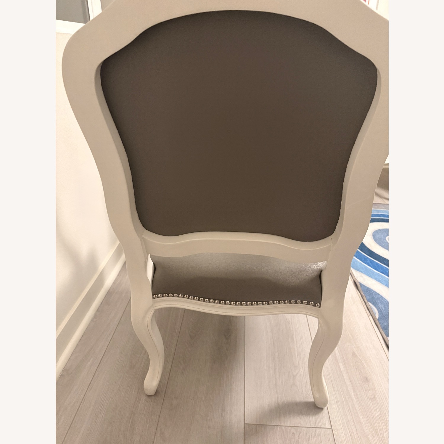 CB2 Stick Around Dark Gray Leather Accent Chairs - image-4