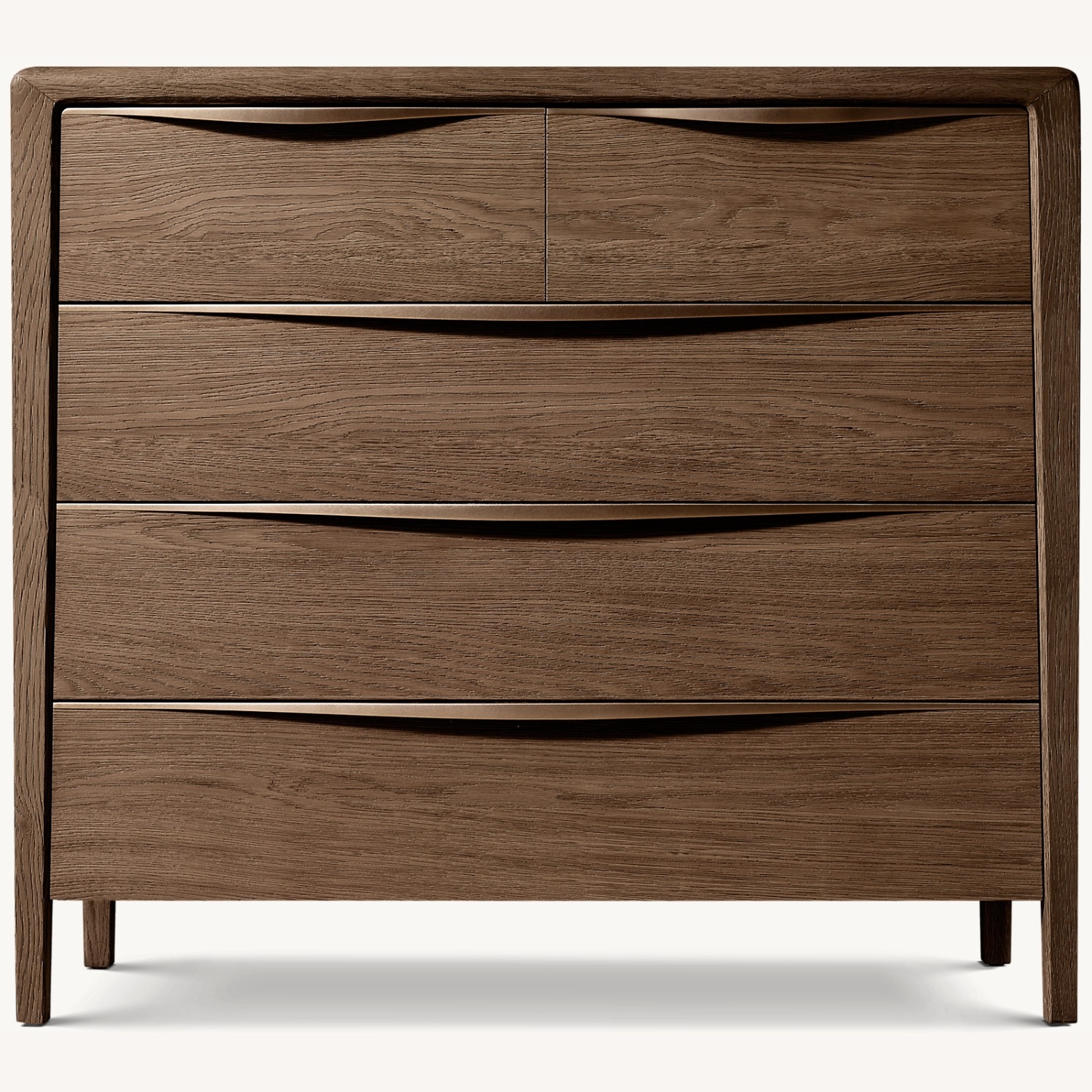 Restoration Hardware Dark Brown Wood Dresser - image-0