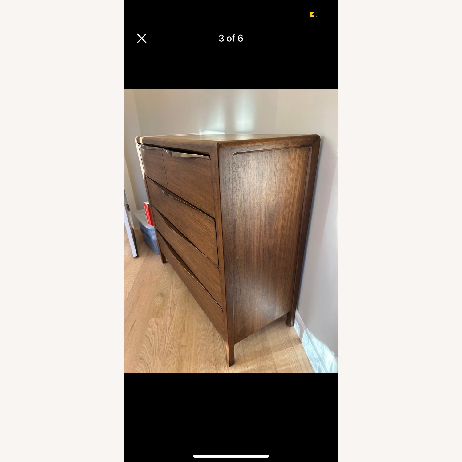 Restoration Hardware Dark Brown Wood Dresser - image-2