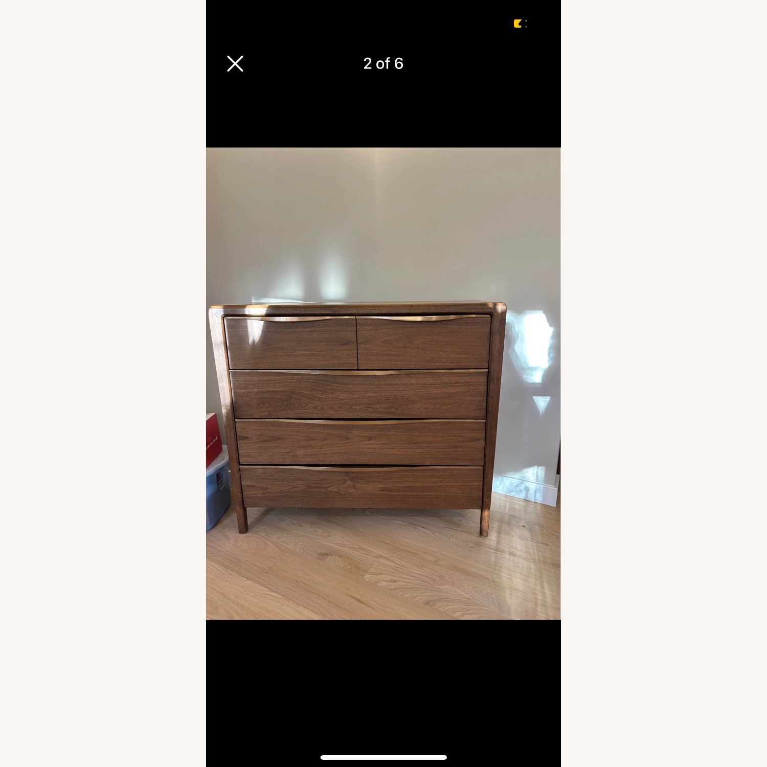 Restoration Hardware Dark Brown Wood Dresser - image-1