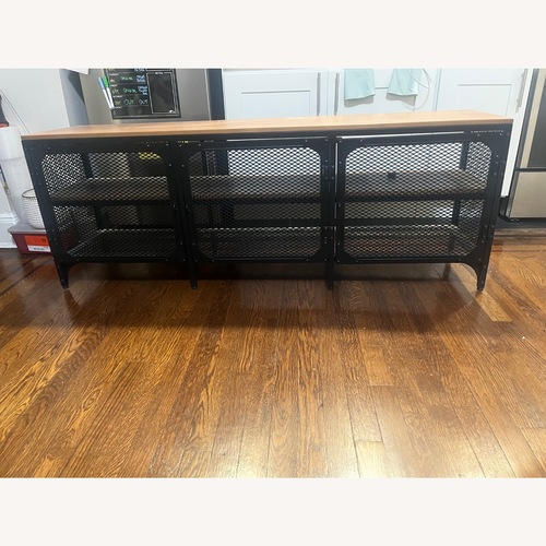 Used IKEA Dark Brown Metal Media Storage for sale on AptDeco
