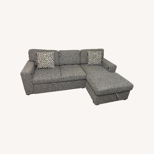 Used Bob's Discount 3-Piece Sleeper Chaise Sectional & Swivel Chair for sale on AptDeco