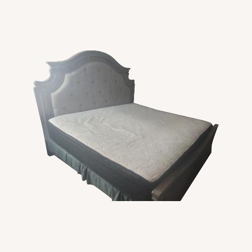 Used Light Gray Fabric Queen Bed for sale on AptDeco