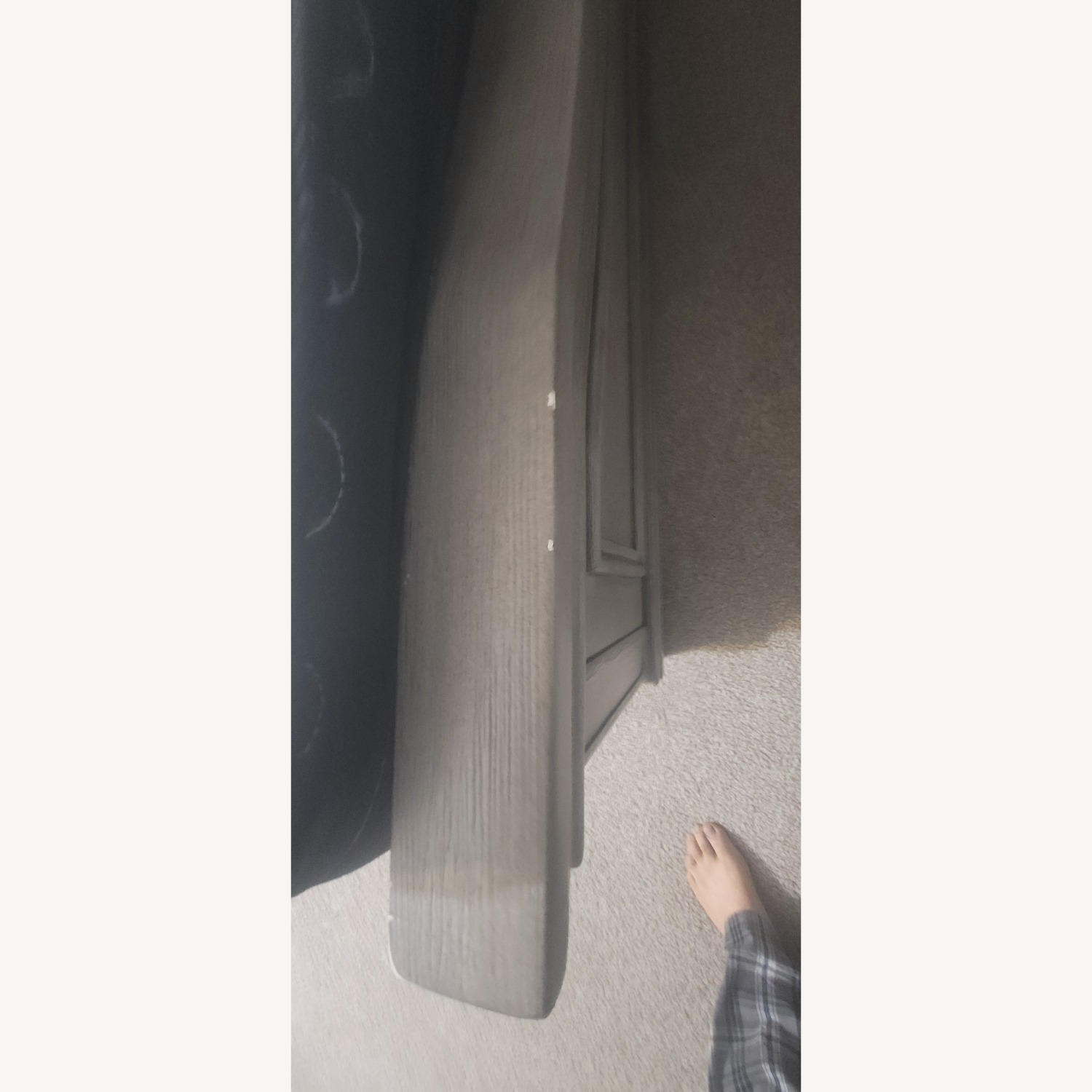 Light Gray Fabric Queen Bed - image-2