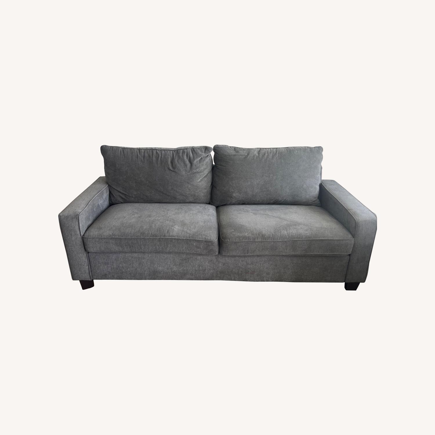 Living Spaces Light Gray Fabric 3+ Seater Sofa - image-0