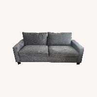 Living Spaces Light Gray Fabric 3+ Seater Sofa