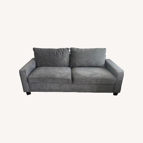 Used Living Spaces Light Gray Fabric 3+ Seater Sofa for sale on AptDeco
