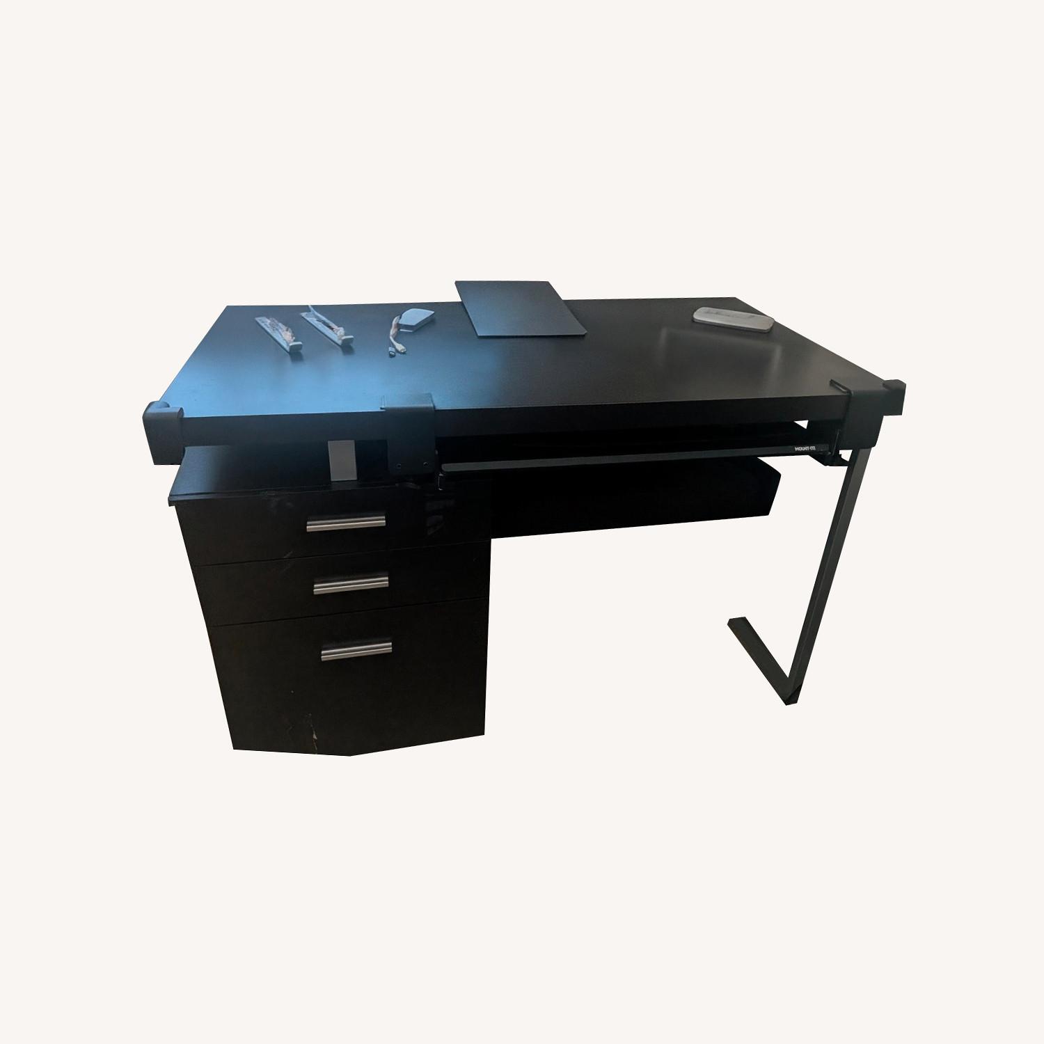 Amazon Dark Brown Wood Desk - image-0