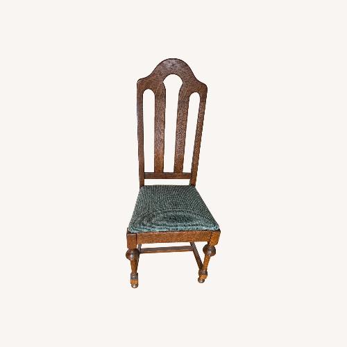 Used Dark Brown Dining Chairs with Fabric Seats for sale on AptDeco