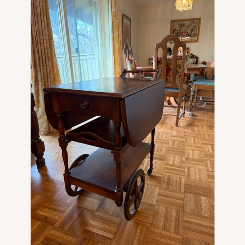 Used Vintage/Antique Drop Leaf Tea Serving Cart for sale on AptDeco