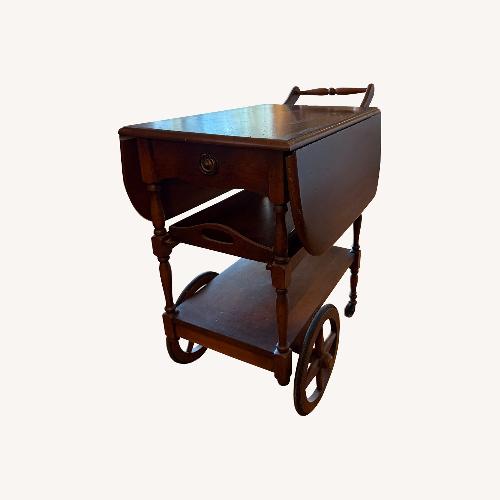 Used Vintage/Antique Drop Leaf Tea Serving Cart for sale on AptDeco