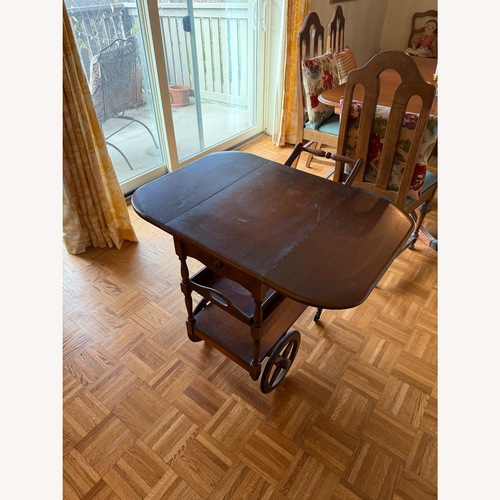 Used Vintage/Antique Drop Leaf Tea Serving Cart for sale on AptDeco