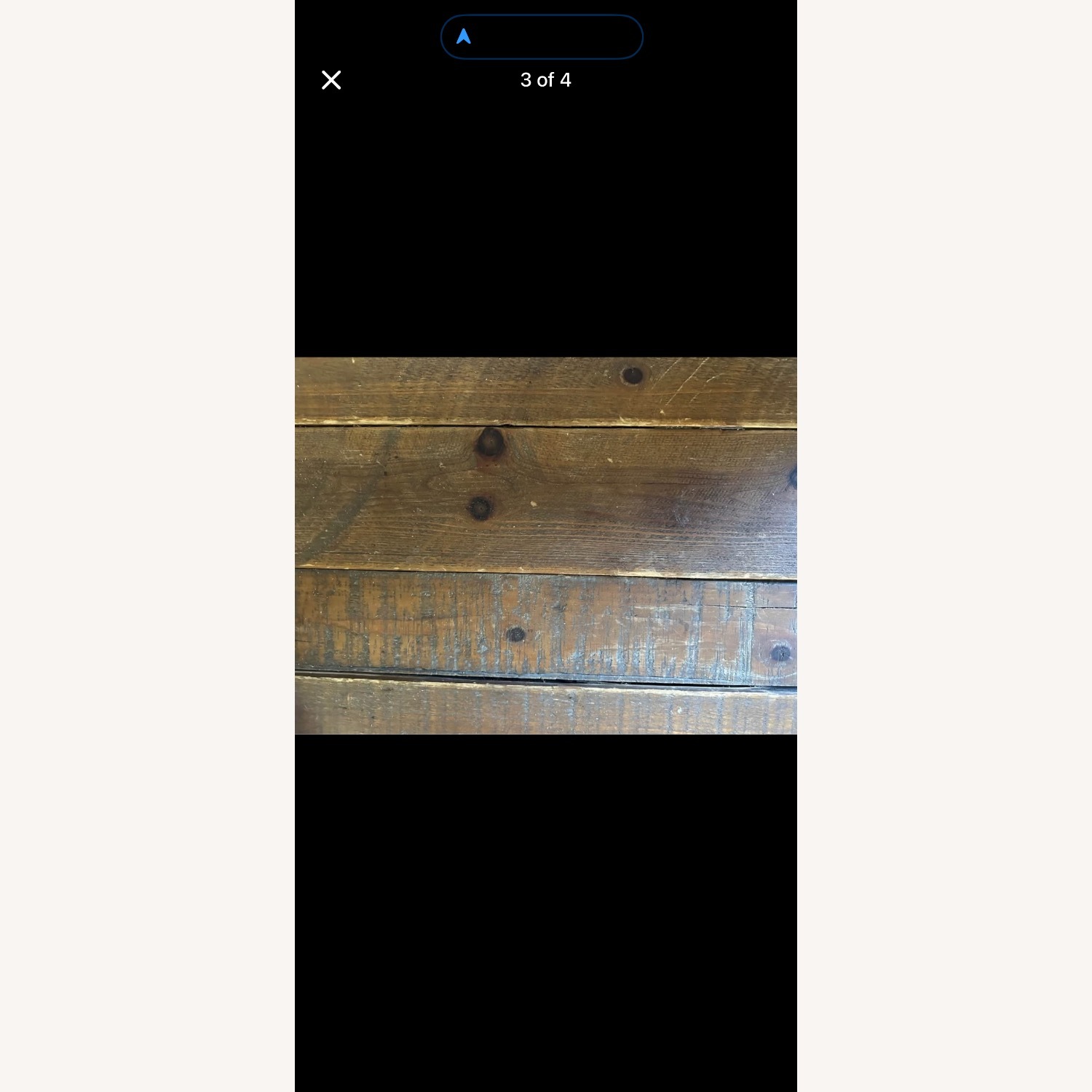 Large Wood/Metal Coffee Table - image-3