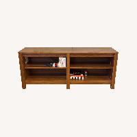 Wade Logan Light Brown Wood Media Storage