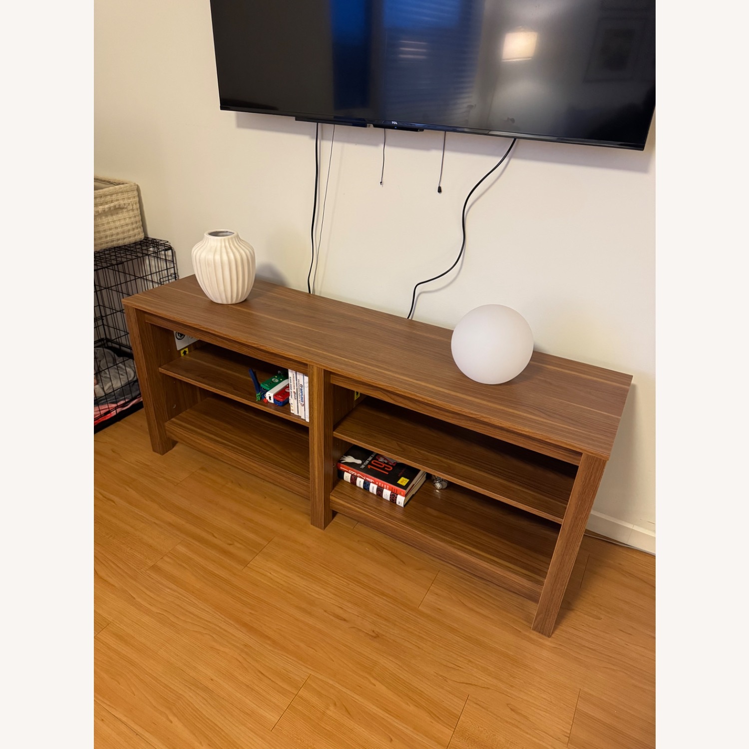 Wade Logan Light Brown Wood Media Storage - image-2