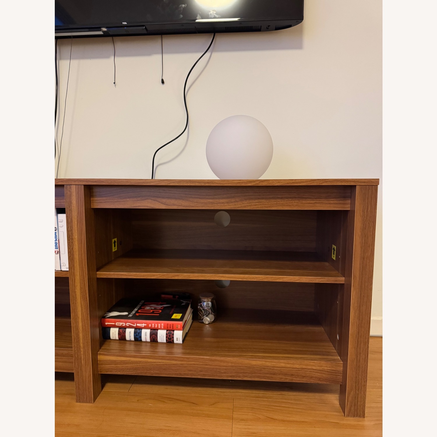 Wade Logan Light Brown Wood Media Storage - image-3