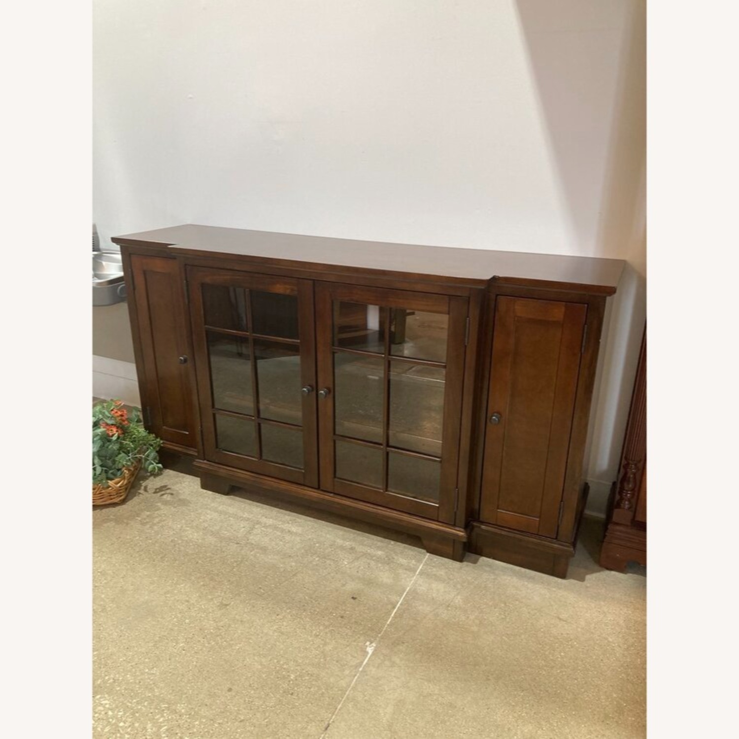 Ashley Solid Wood 4-Door Tv Stand Media Console - image-2