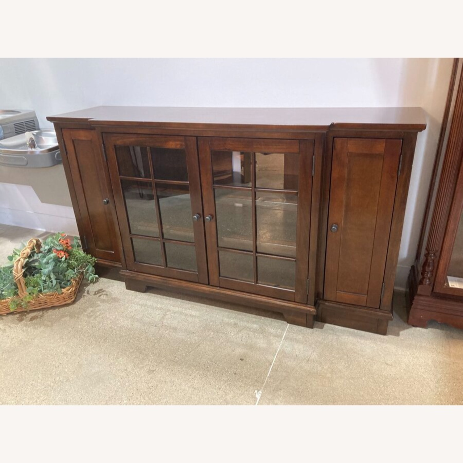 Ashley Solid Wood 4-Door Tv Stand Media Console - image-1