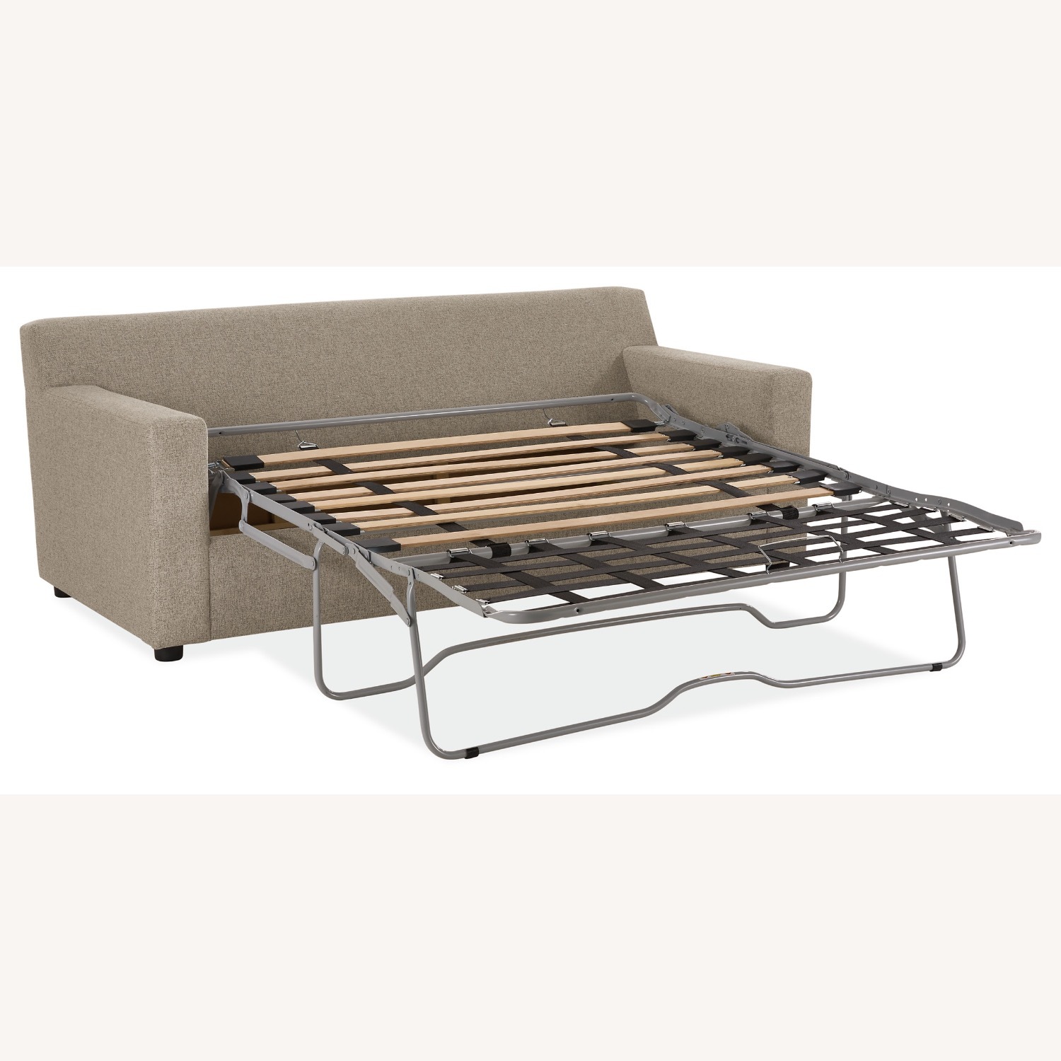 Room & Board Dark Brown Fabric Sleeper Sofa - image-0