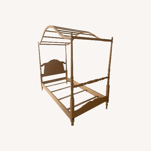 Used Ethan Allen Light Brown Wood Full Bed for sale on AptDeco