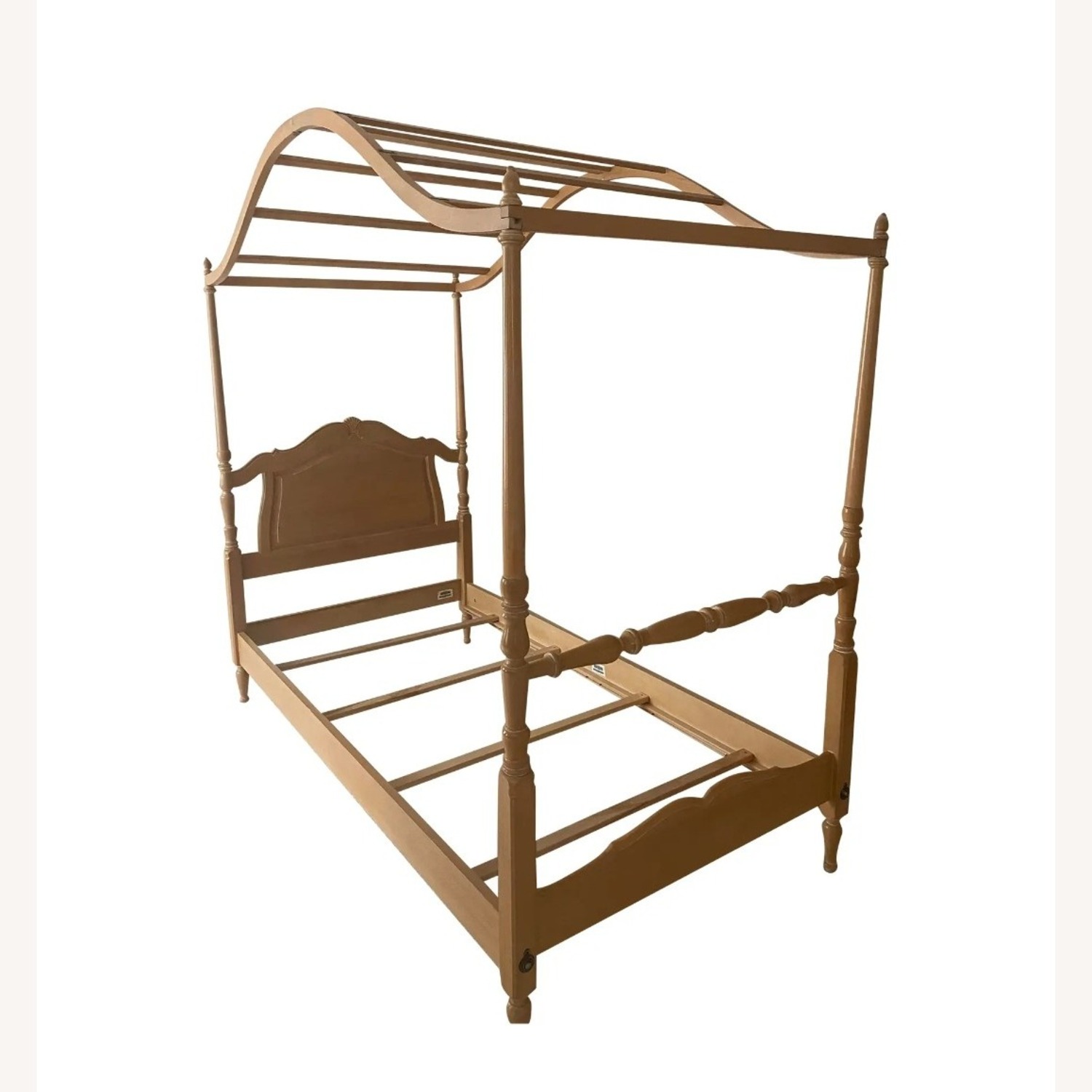 Ethan Allen Light Brown Wood Full Bed - image-0