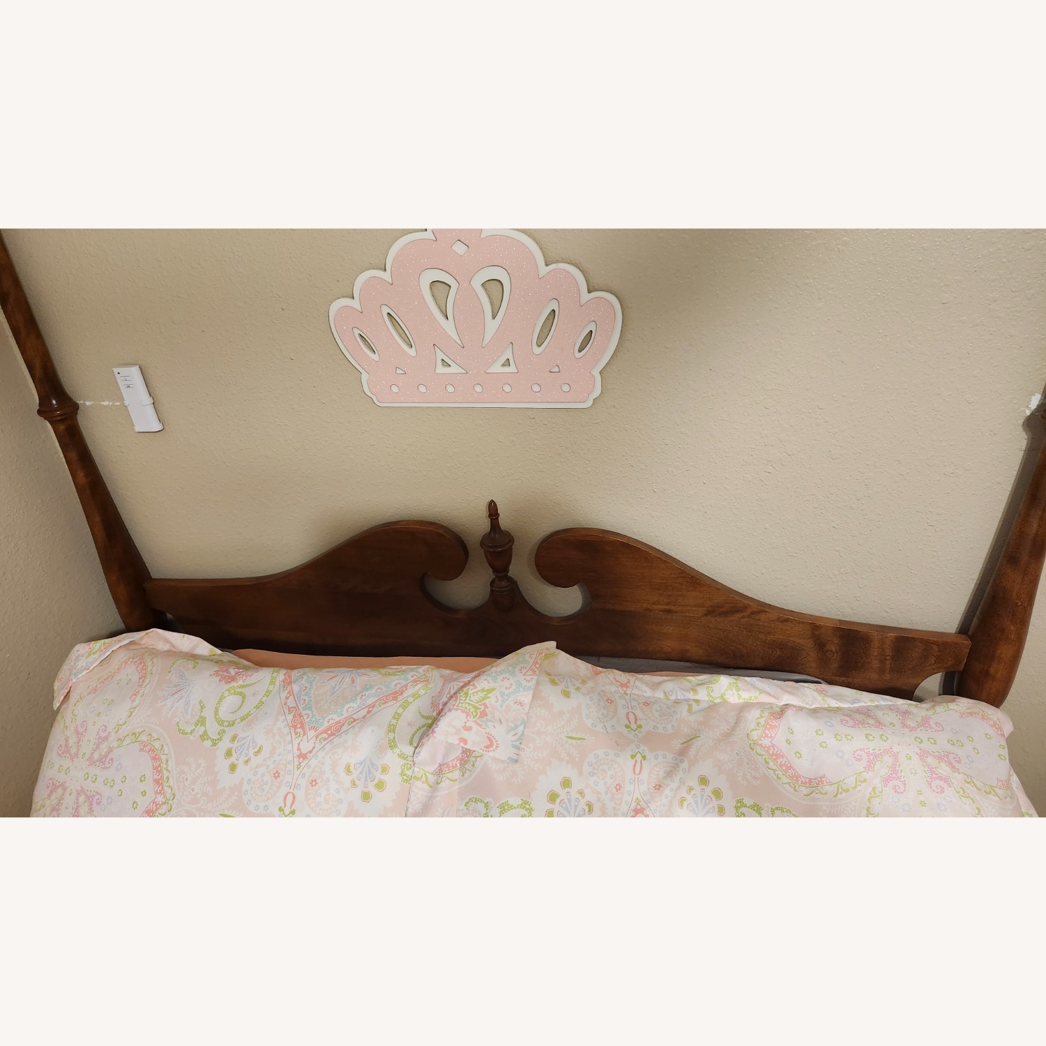 Ethan Allen Light Brown Wood Full Bed - image-3