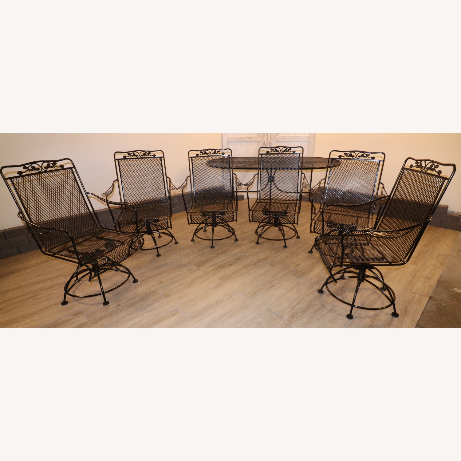 Vintage/Antique Black Patio Furniture - image-9