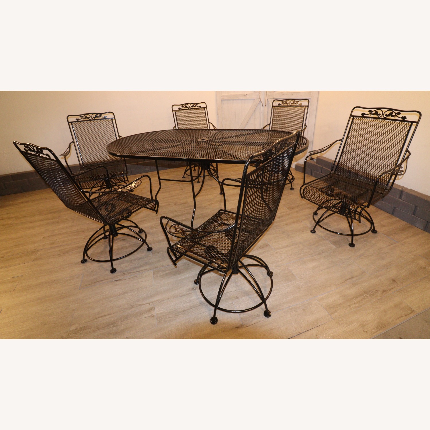 Vintage/Antique Black Patio Furniture - image-1