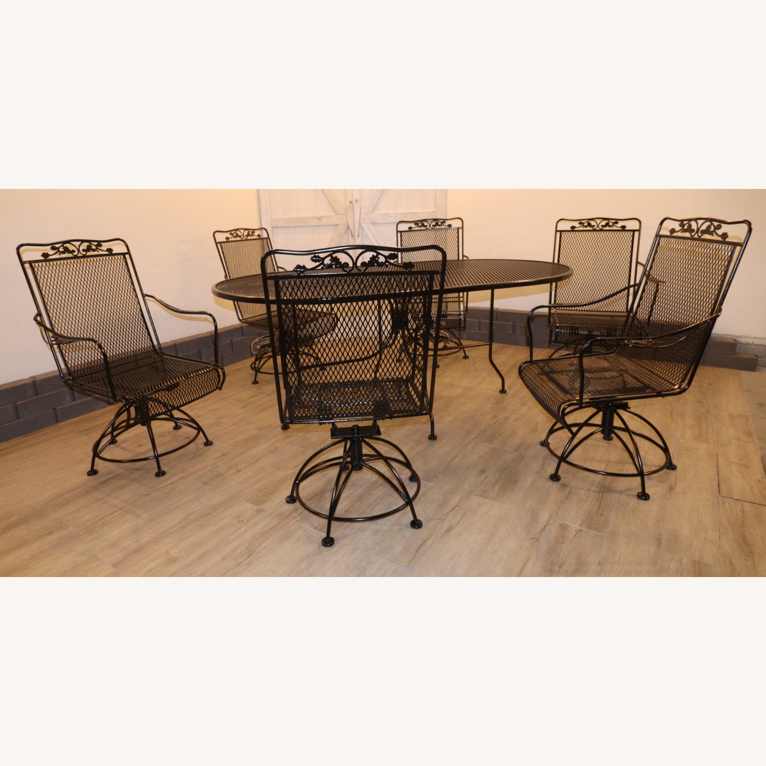 Vintage/Antique Black Patio Furniture - image-4