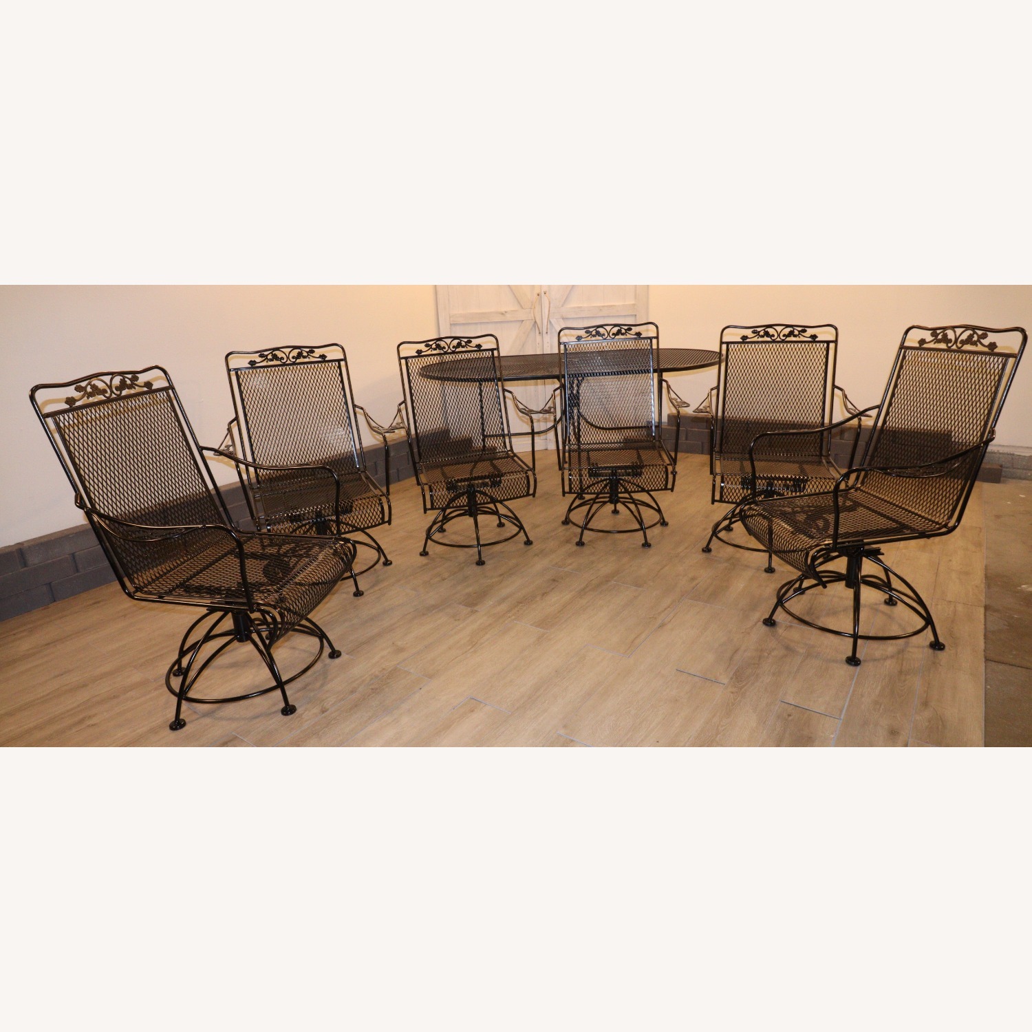 Vintage/Antique Black Patio Furniture - image-10