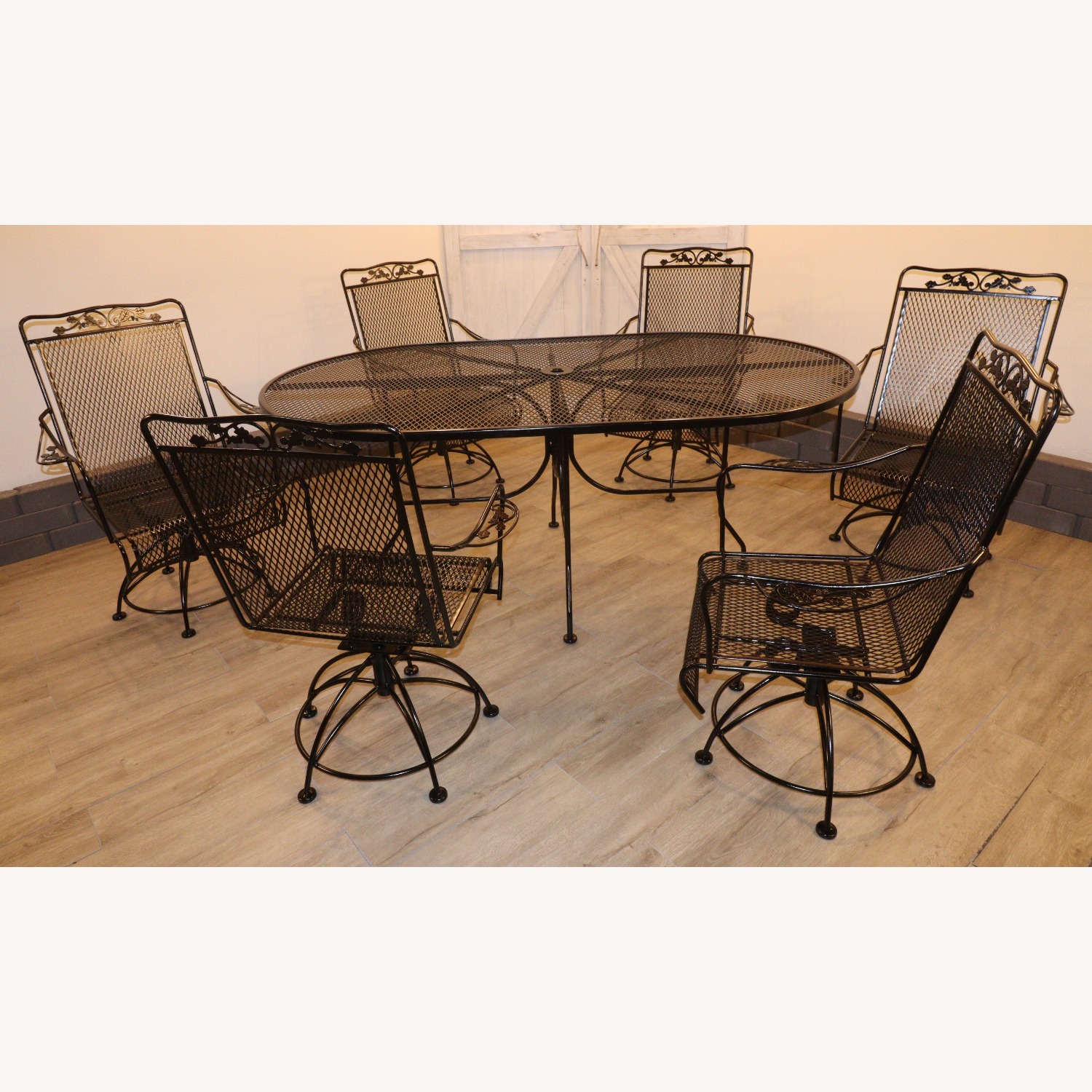 Vintage/Antique Black Patio Furniture - image-3