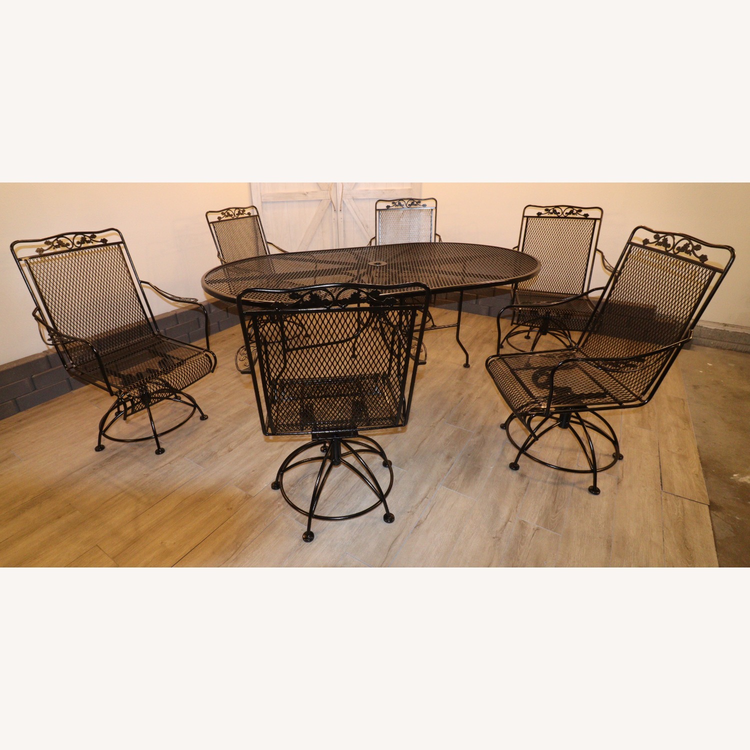 Vintage/Antique Black Patio Furniture - image-5