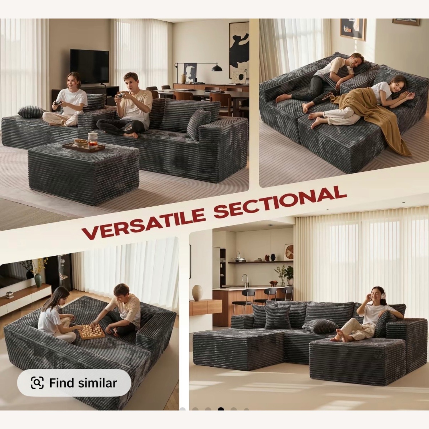 Natural 2 Piece Sectional - image-4