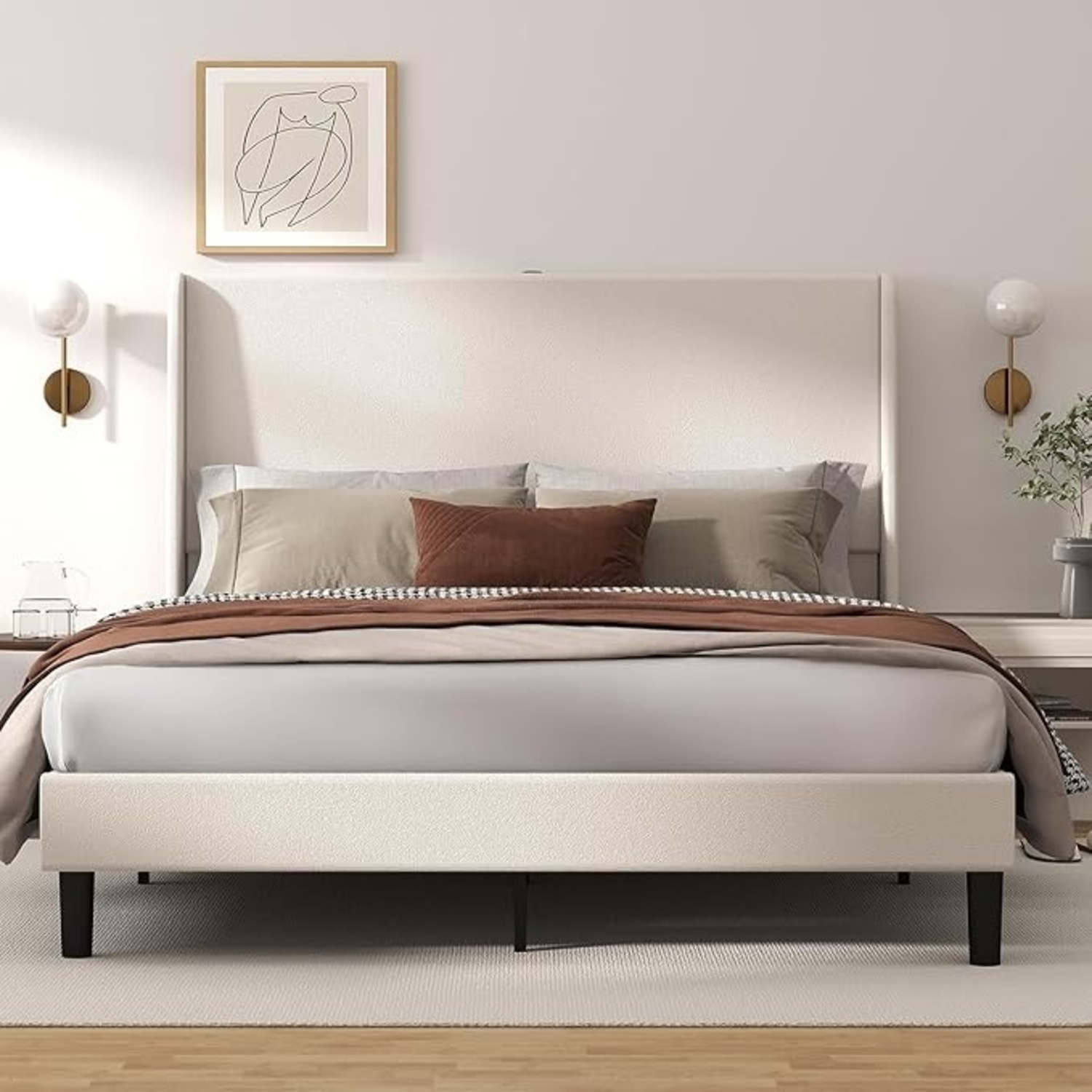 GTRACING King Size Bed Frame - image-0