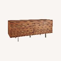 CB2 Linear Dark Brown Wood Dresser