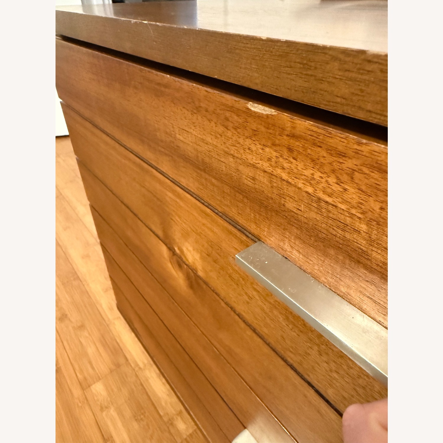 CB2 Linear Dark Brown Wood Dresser - image-3