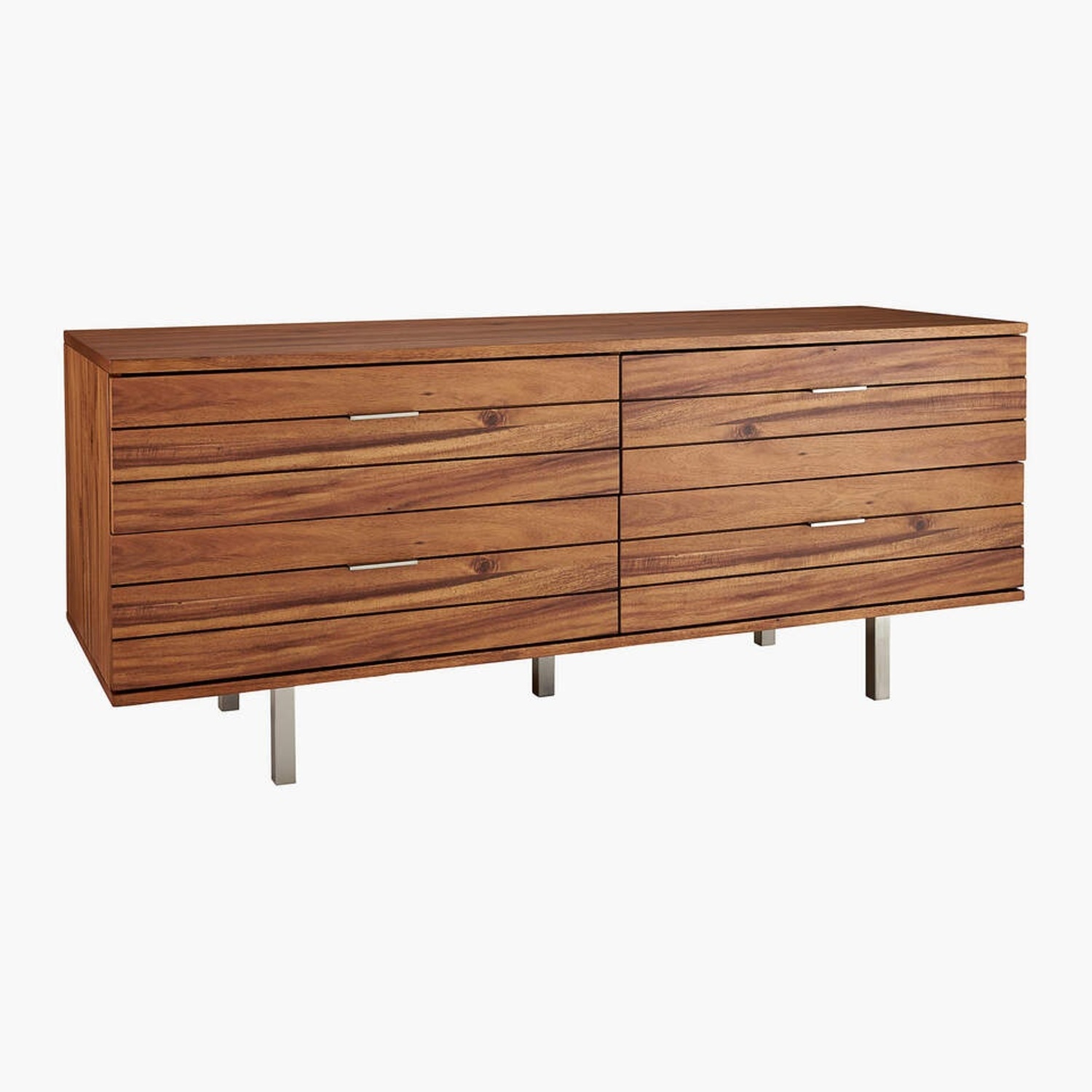 CB2 Linear Dark Brown Wood Dresser - image-0