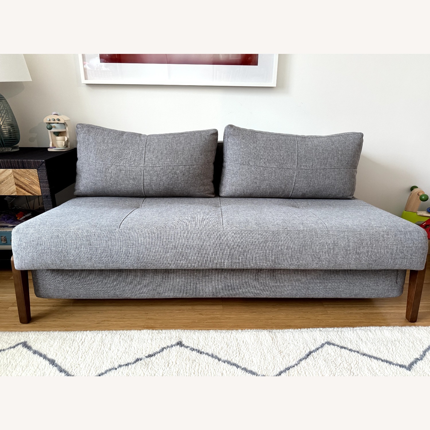 Sit Down New York Dark Gray Fabric Futon - image-2