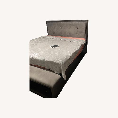 Used Light Gray King Bed for sale on AptDeco