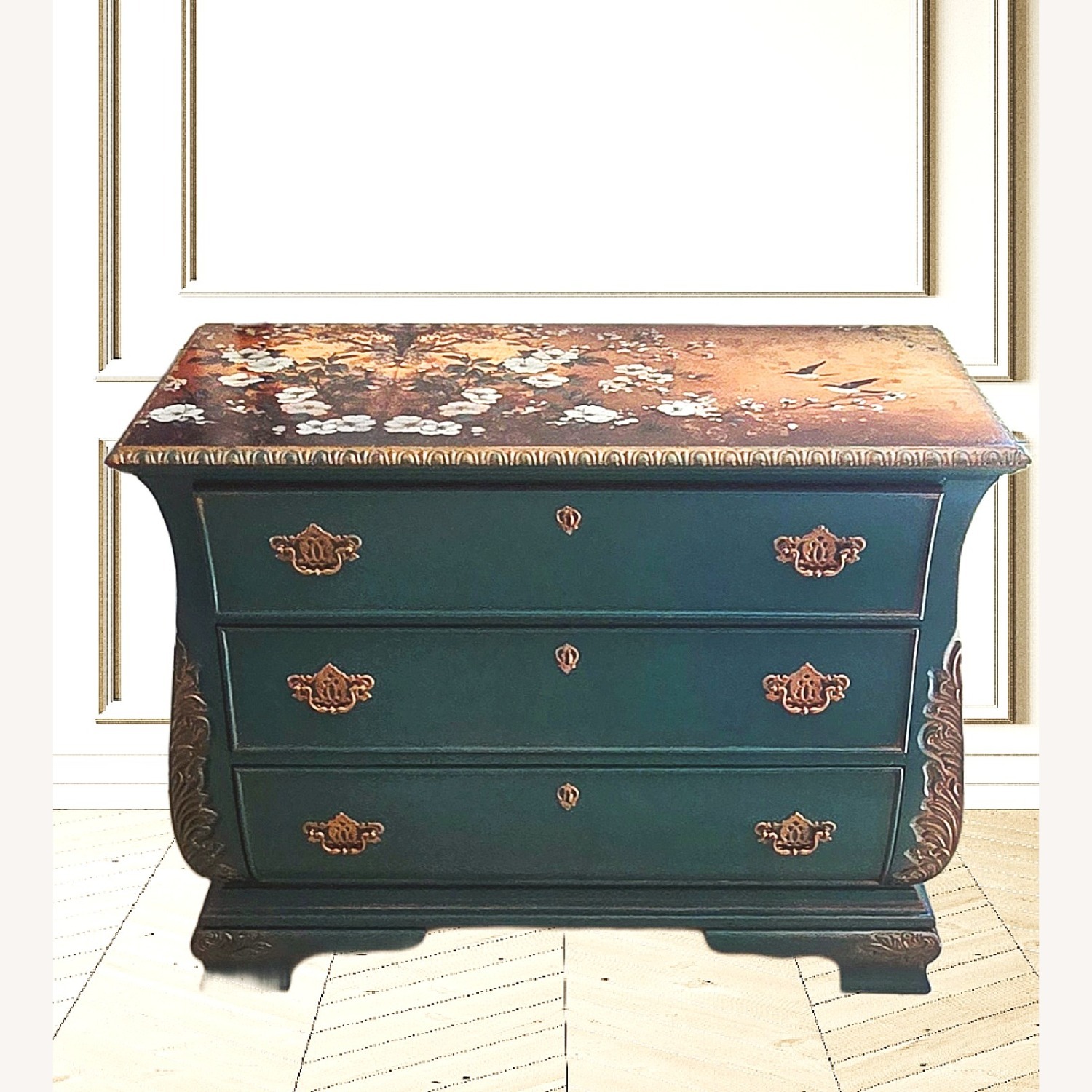 Hand Painted French Provincial Dresser - image-0