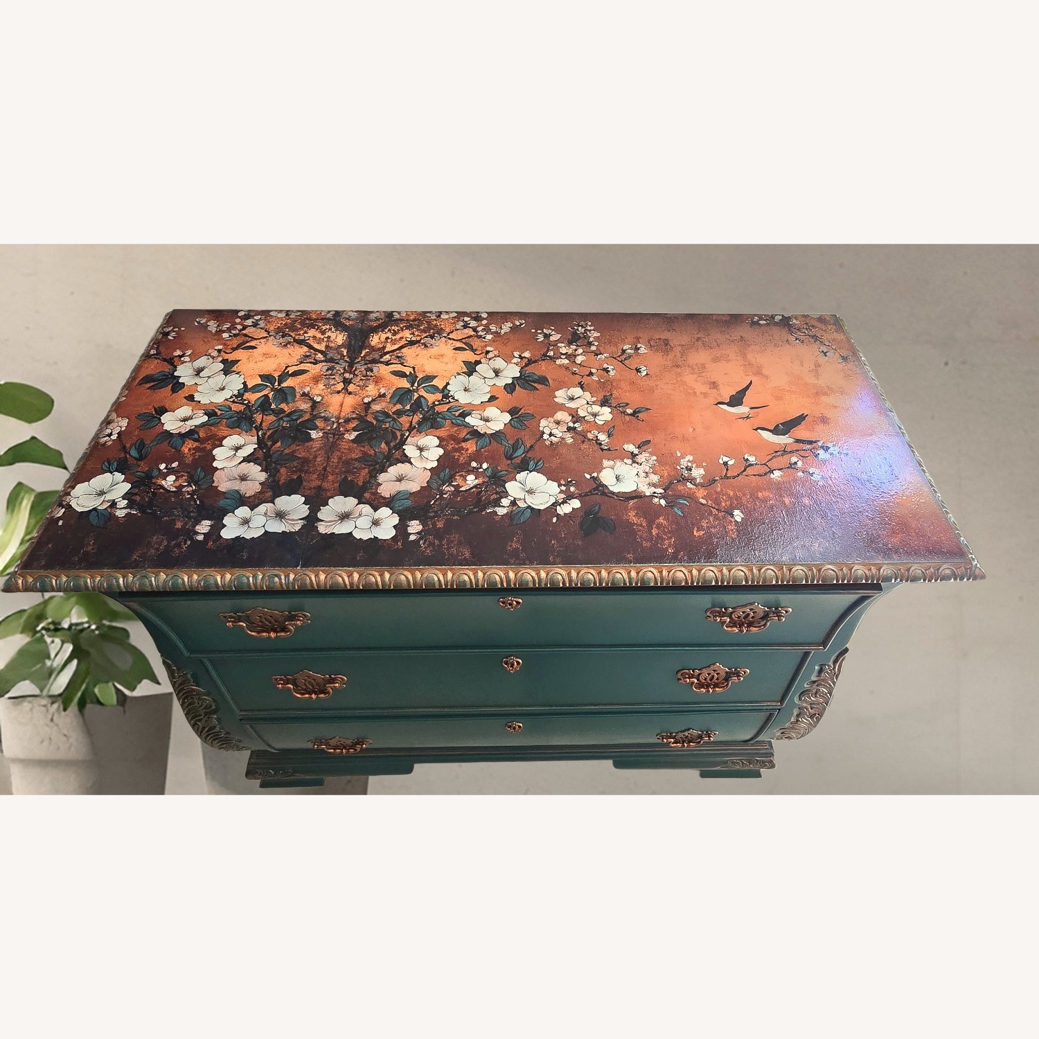 Hand Painted French Provincial Dresser - image-1