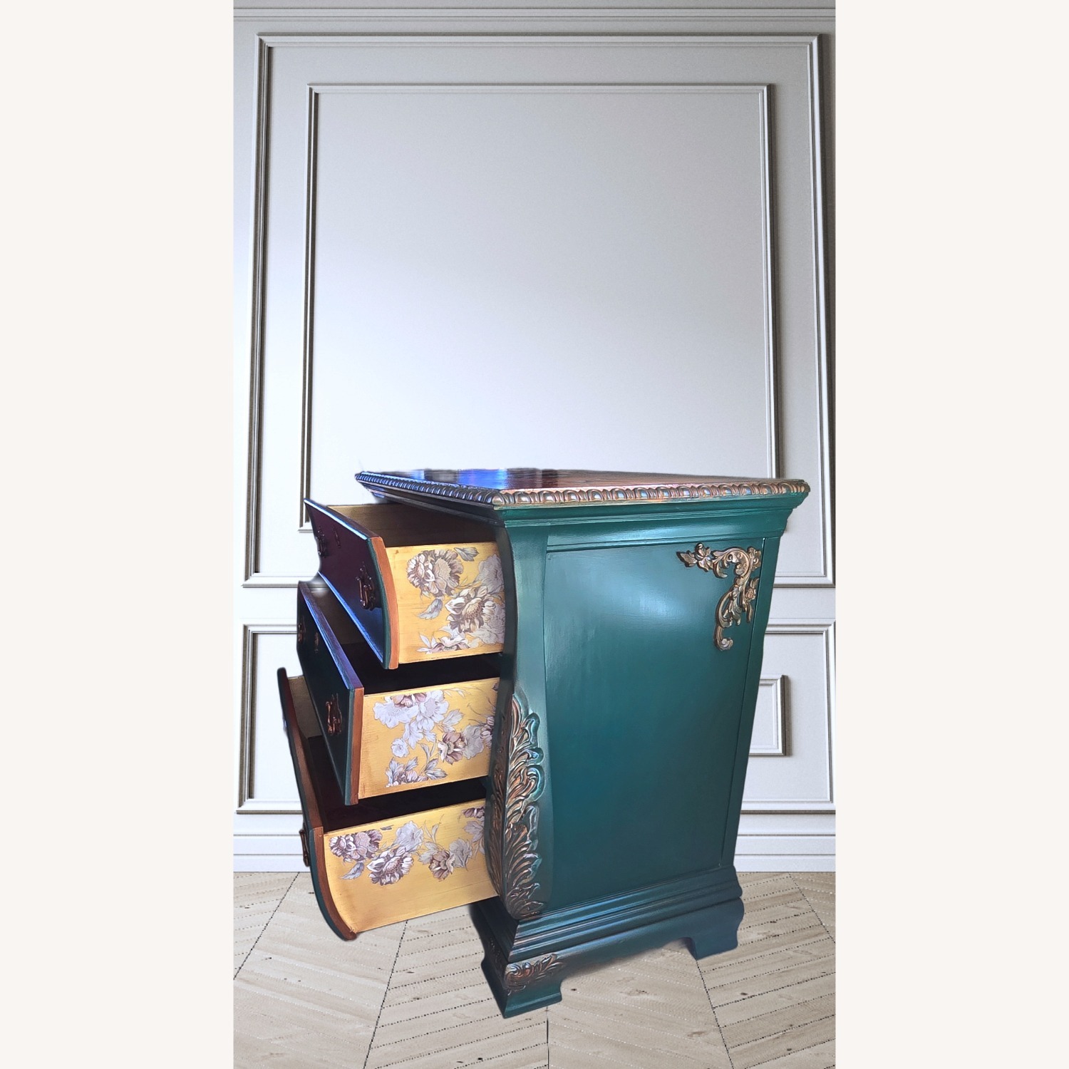 Hand Painted French Provincial Dresser - image-2