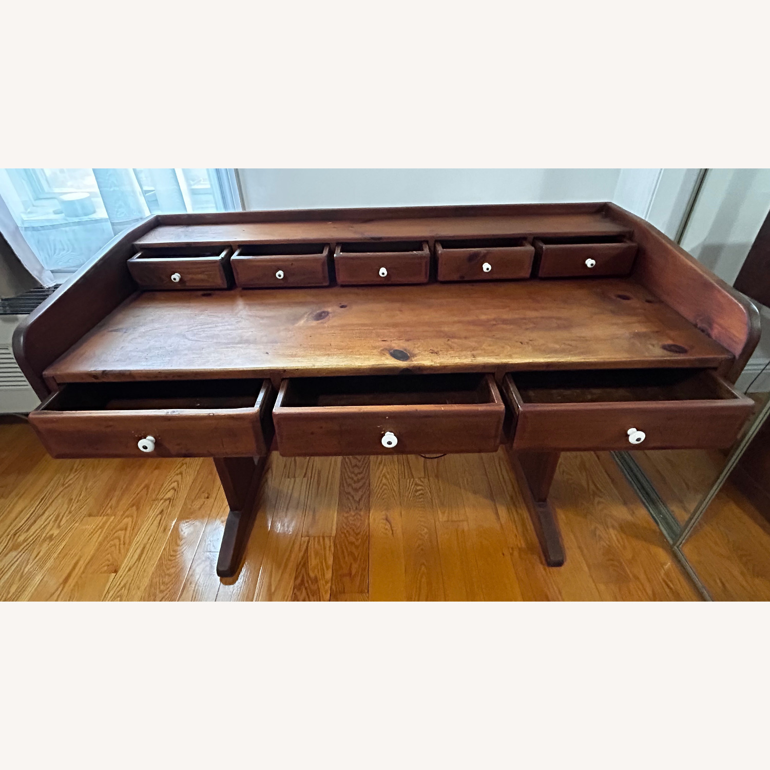 Ethan Allen 1970's  Old Tavern Antiqued Desk - image-1