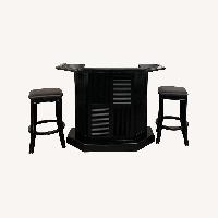 Real Wood Bar with Matching Stools