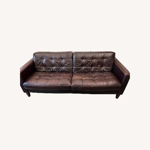 Used Brown Leather Couch for sale on AptDeco
