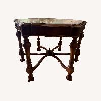 Vintage/Antique Light Brown Wood Side Table