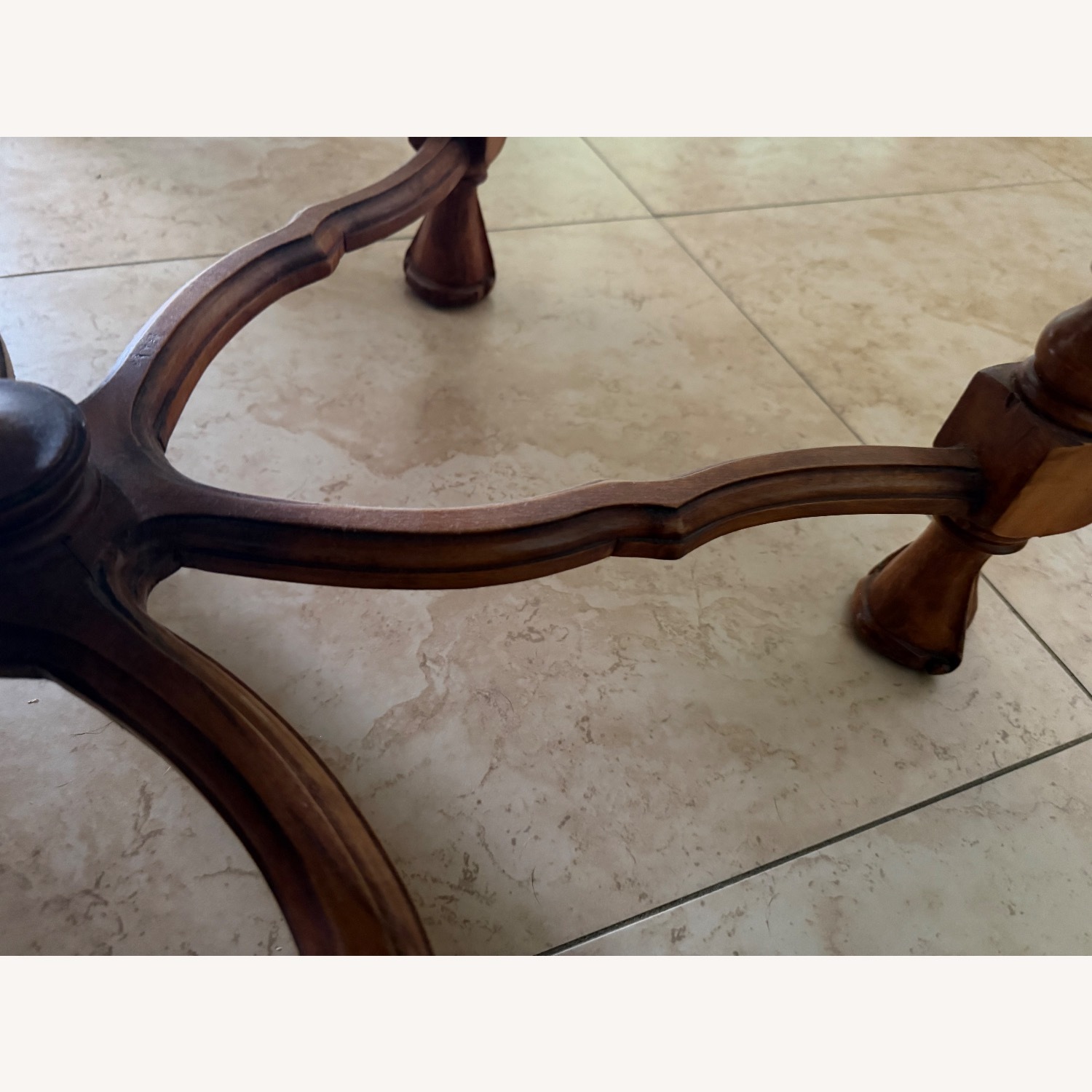 Vintage/Antique Light Brown Wood Side Table - image-9